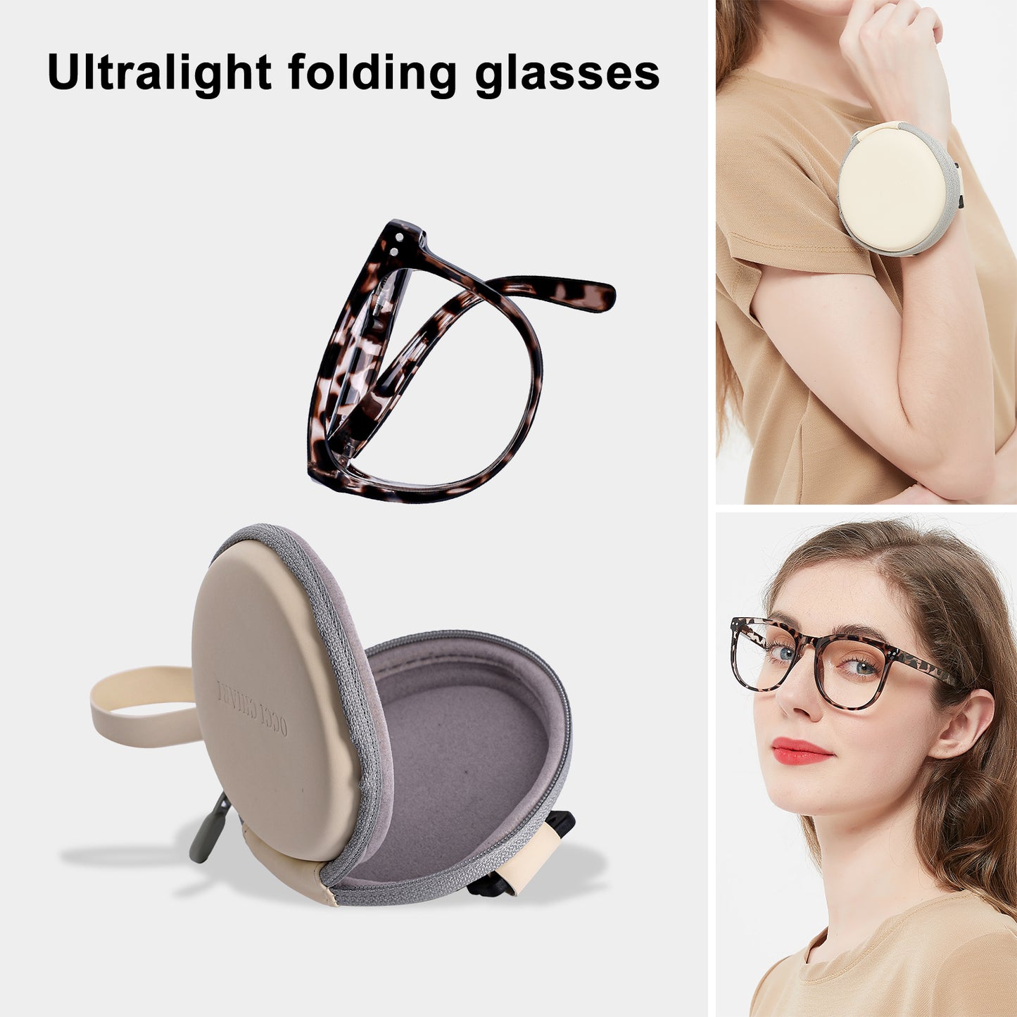 OCCI CHIARI Folding Reading Glasses for Women Wide Frame Readers