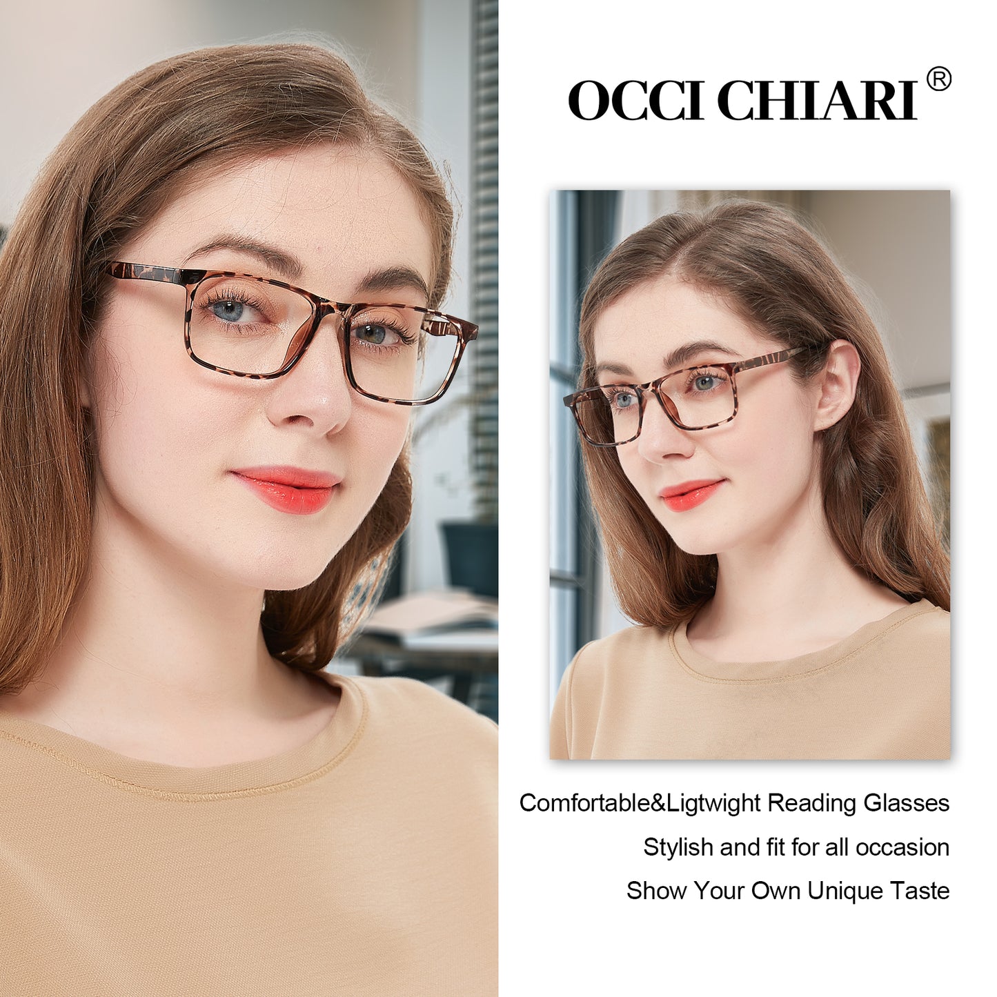 OCCI CHIARI Reading Glasses Women Quality Readers 1.0 1.25 1.5 1.75 2.0 2.25 2.5 2.75 3.0 3.5 4.0 5.0 6.0