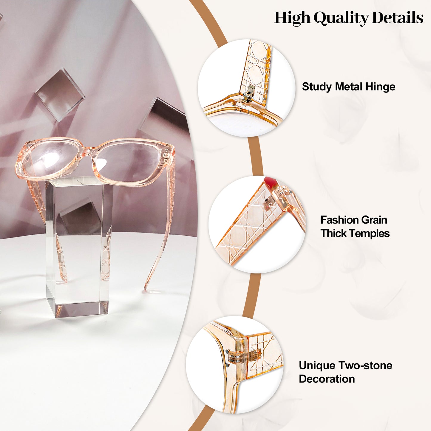 OCCI CHIARI Thick Oversized Reading Glasses Women Trendy Readers Thic Style OC5085