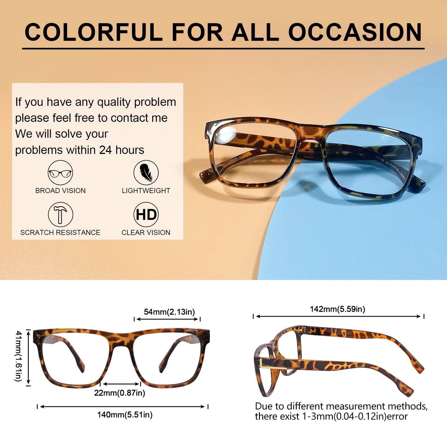 OCCI CHIARI Reading Glasses for Men Large Readers OC1104