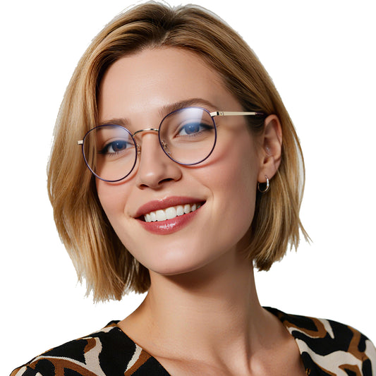 OCCI CHIARI Round Reading Glasses for Small Face Narrow Lightweight Readers OC5324