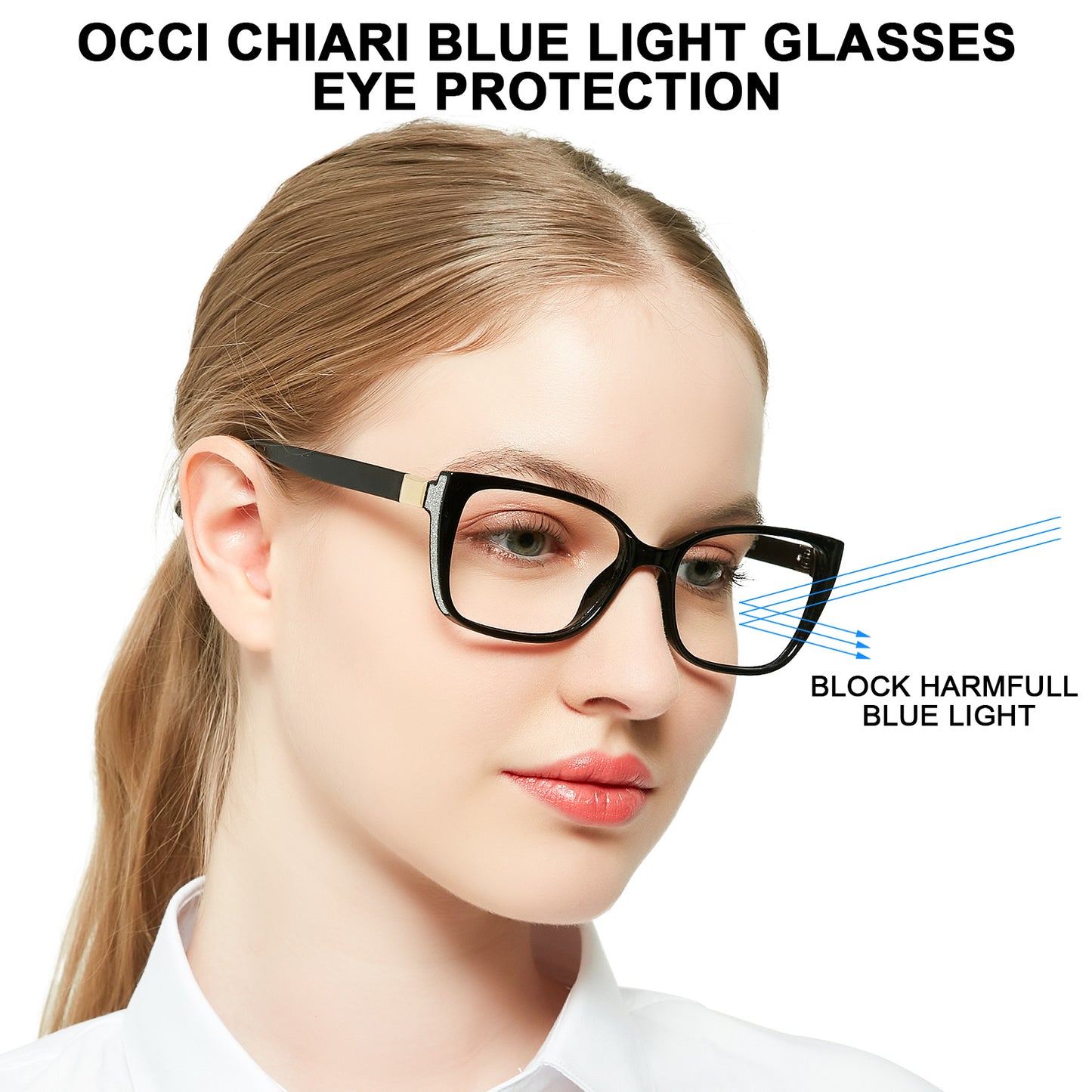 OCCI CHIARI Bifocal Reading Glasses Womens Blue light Blocking Readers 1.0 1.5 2.0 2.5 3.0 3.5