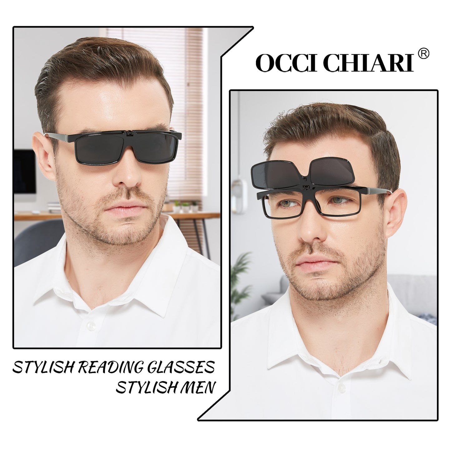 OCCI CHIARI Flip Up Reading Glasses for Men Fashion Readers OC5075