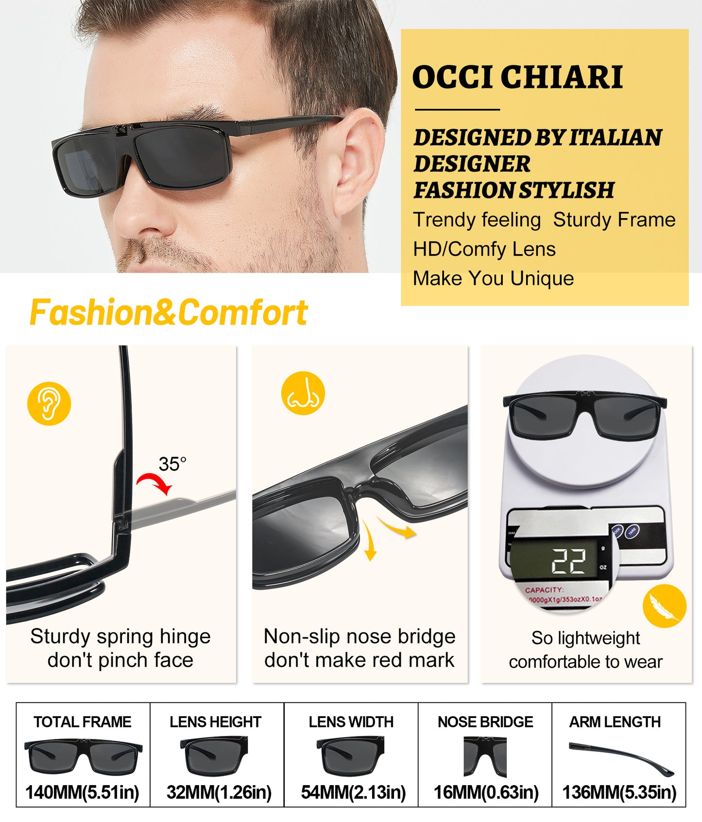 OCCI CHIARI Flip Up Reading Glasses for Men Fashion Readers OC5075