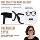 OCCI CHIARI Large Frame Reading Glasses for Women Retro Square Readers OC5078