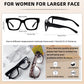OCCI CHIARI Large Frame Reading Glasses for Women Retro Square Readers OC5078