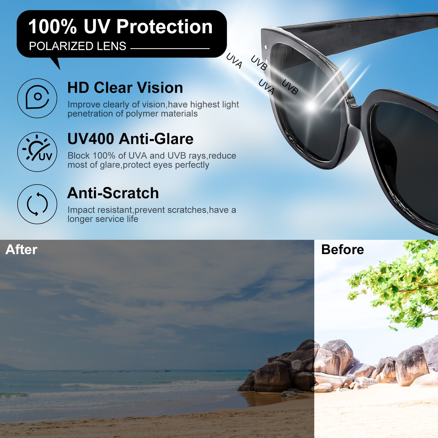 OCCI CHIARI Oversized Sun Reading Glasses Fashion Shield Readers Outdoor Read OC5085SR