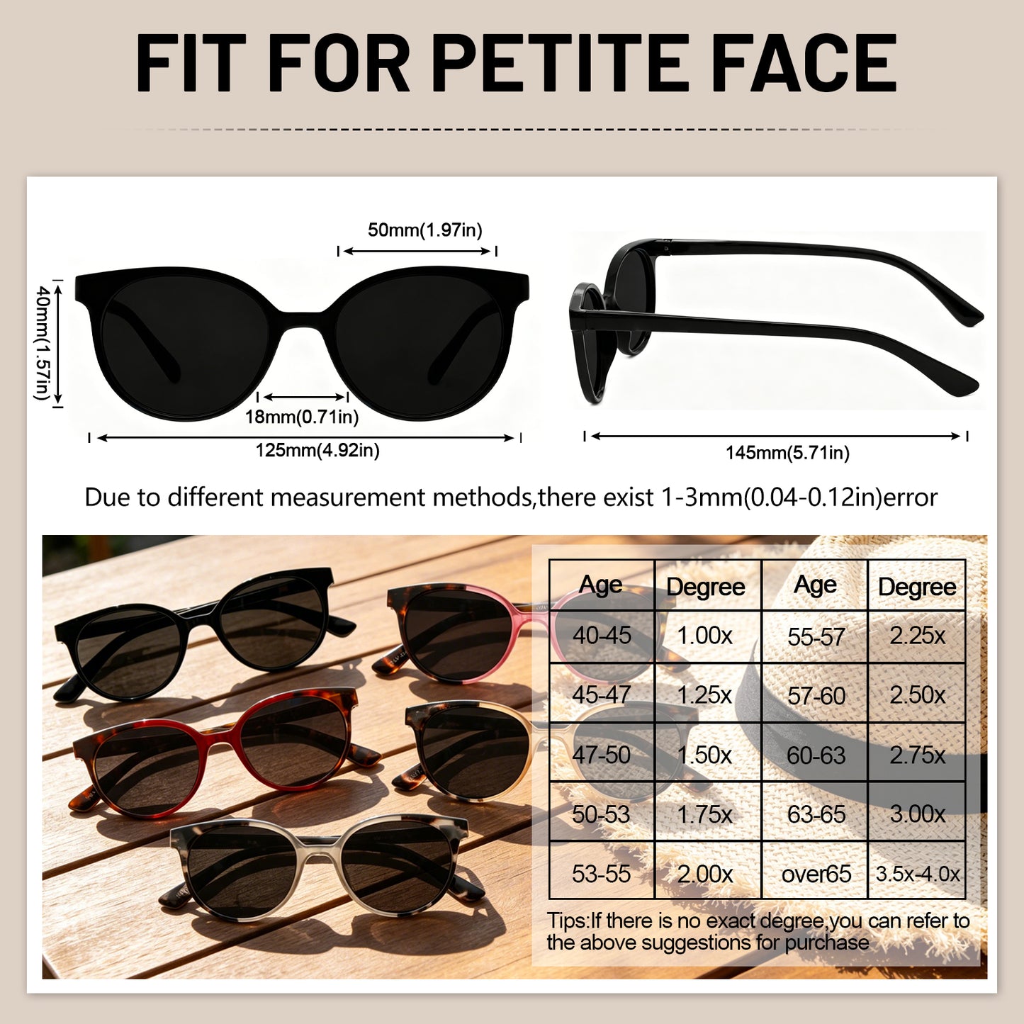 OCCI CHIARI Reading Sunglasses Women UV Protection Outdoor Reader Glasses OC5017S