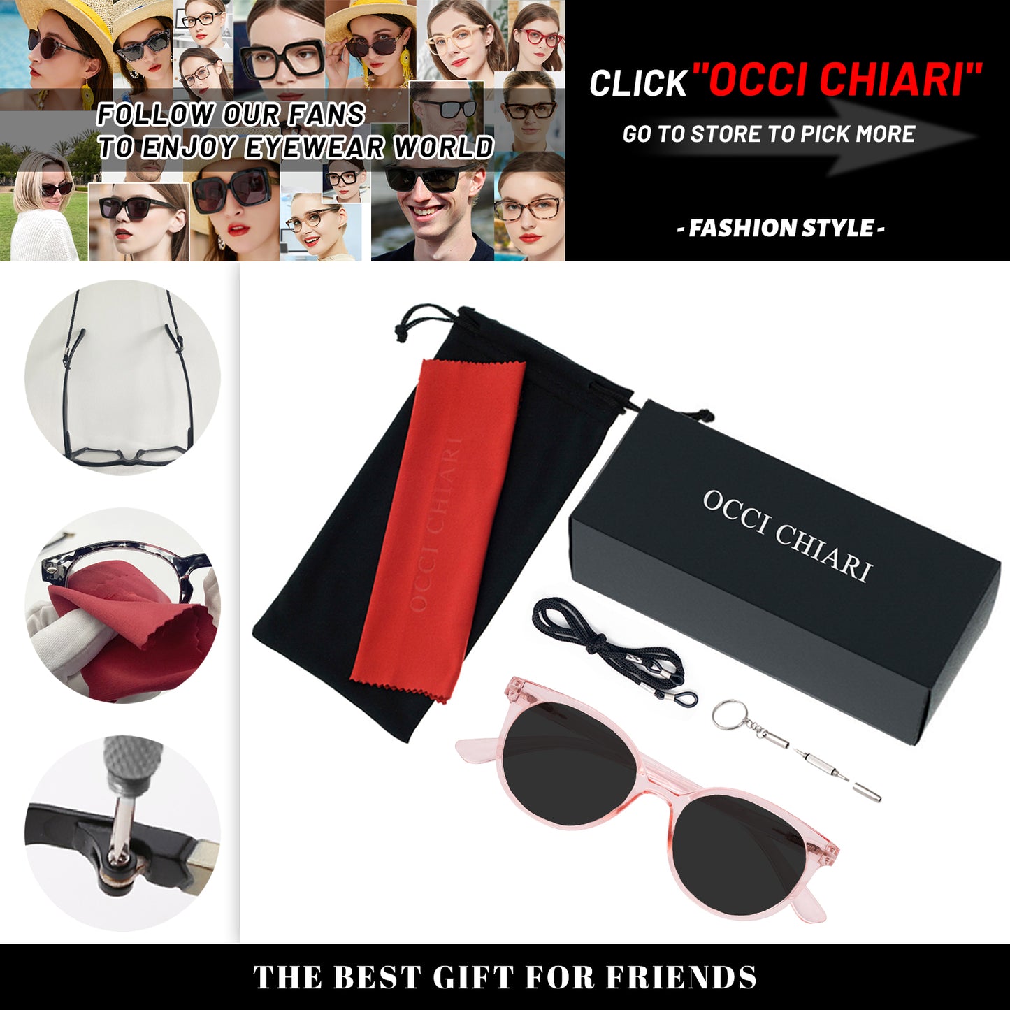 Reading Sunglasses Women UV Protection Outdoor Reader Glasses OC5017S