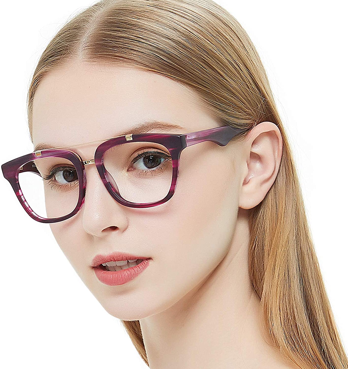 Womens Aviator Fashion Prescription Eyeglasses Frame