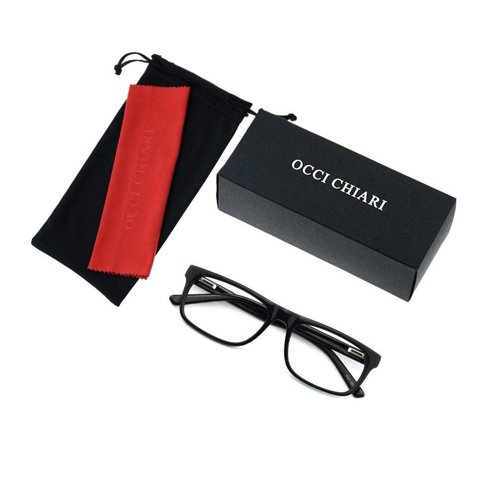 OCCI CHIARI Blue Light Rectangle Reading Glasses for Men 1.0 1.5 2.0 2.5 3.0 3.5 - Occichiari 