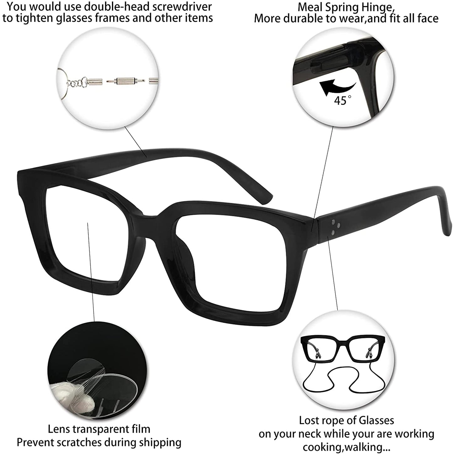 Oversized Reading Glasses for Women Designer Reader 1.0-4.0