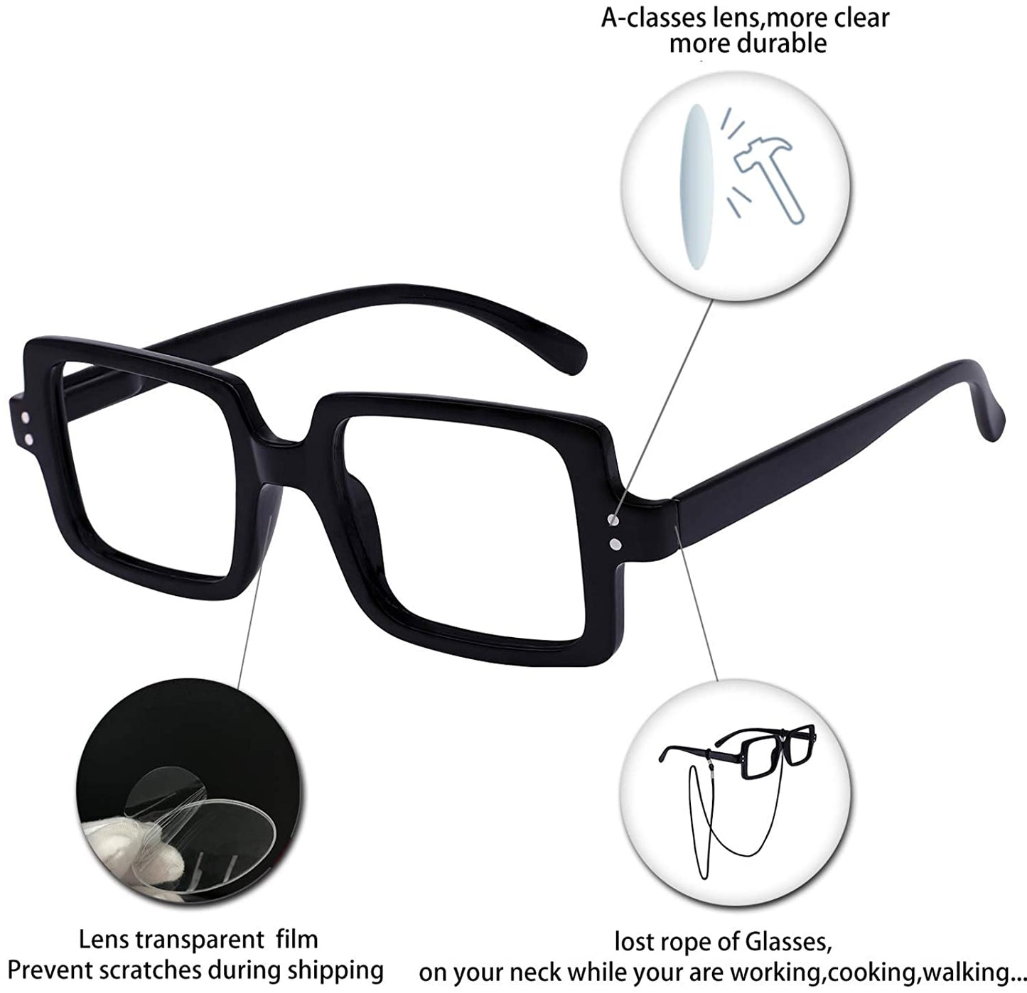 OCCI CHIARI Reading Glasses for Women Trendy Reader