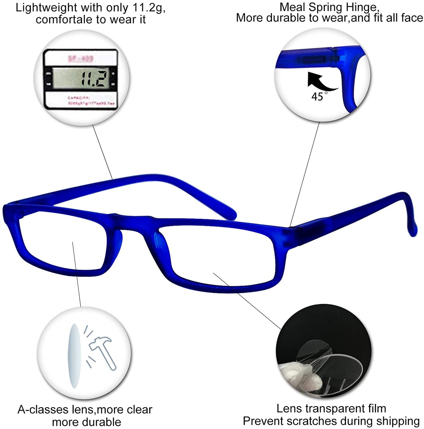 OCCI CHIARI Reading Glasses Women Men's Reader