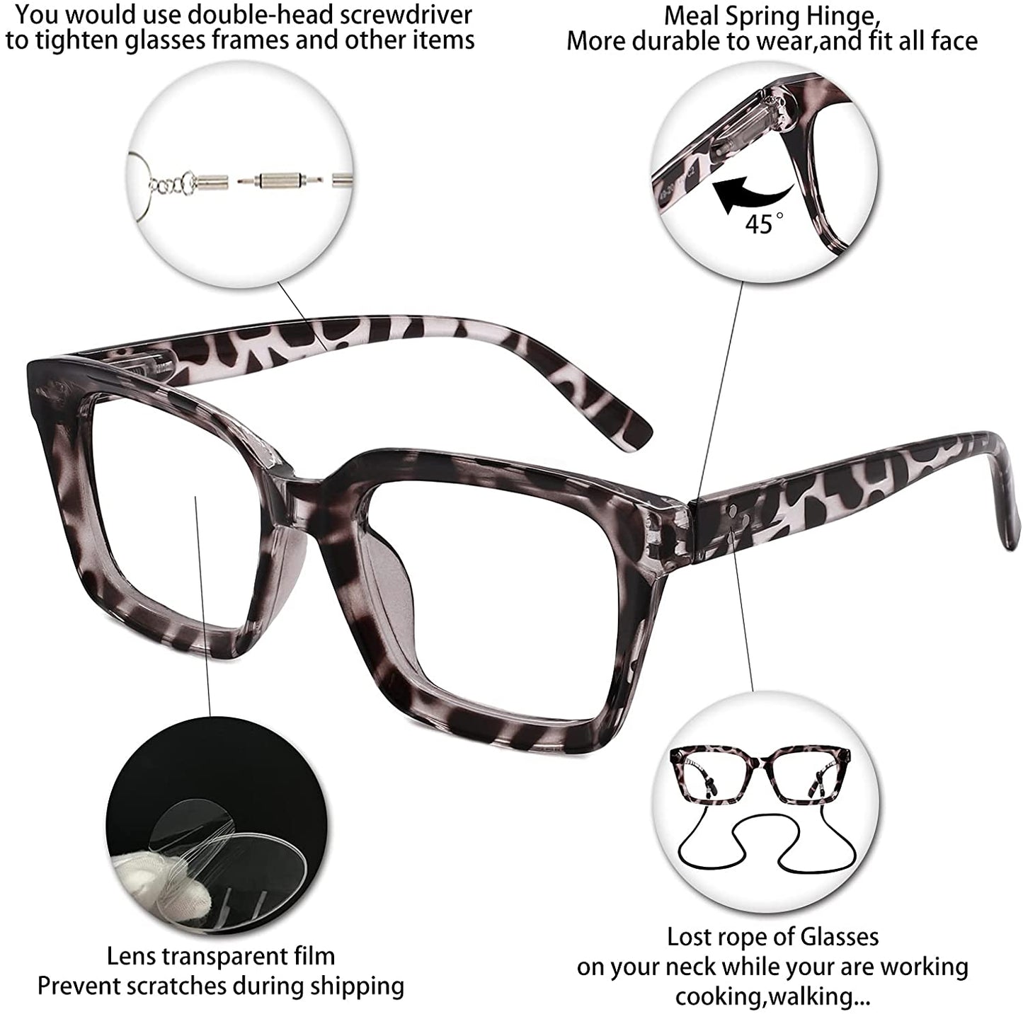 Oversized Reading Glasses for Women Designer Reader 1.0-4.0