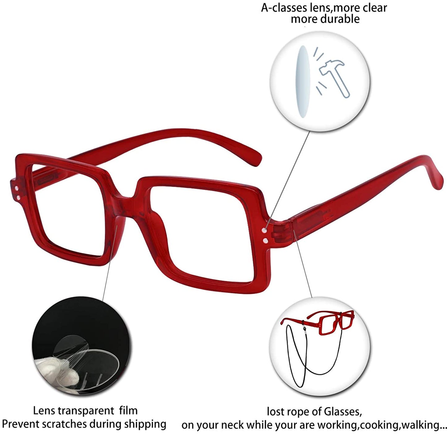 OCCI CHIARI Reading Glasses for Women Trendy Reader