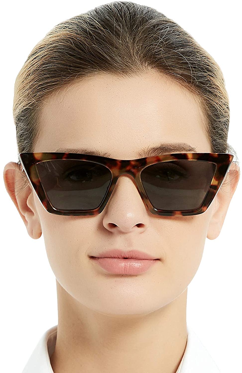 OCCI CHIARI Reading Glasses for Women Cat Eye Fashion Reader Sunglasses Brown