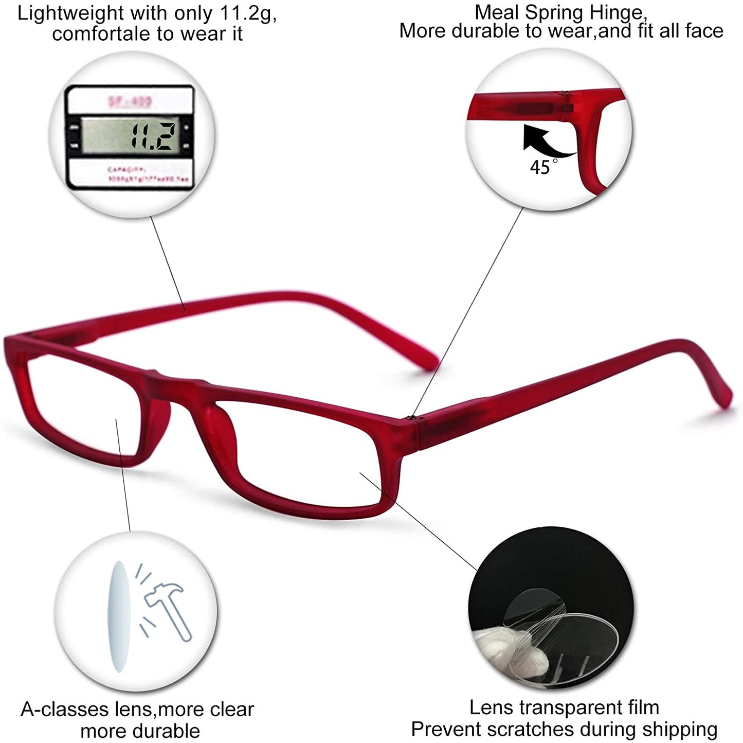 OCCI CHIARI Reading Glasses Women Men's Reader