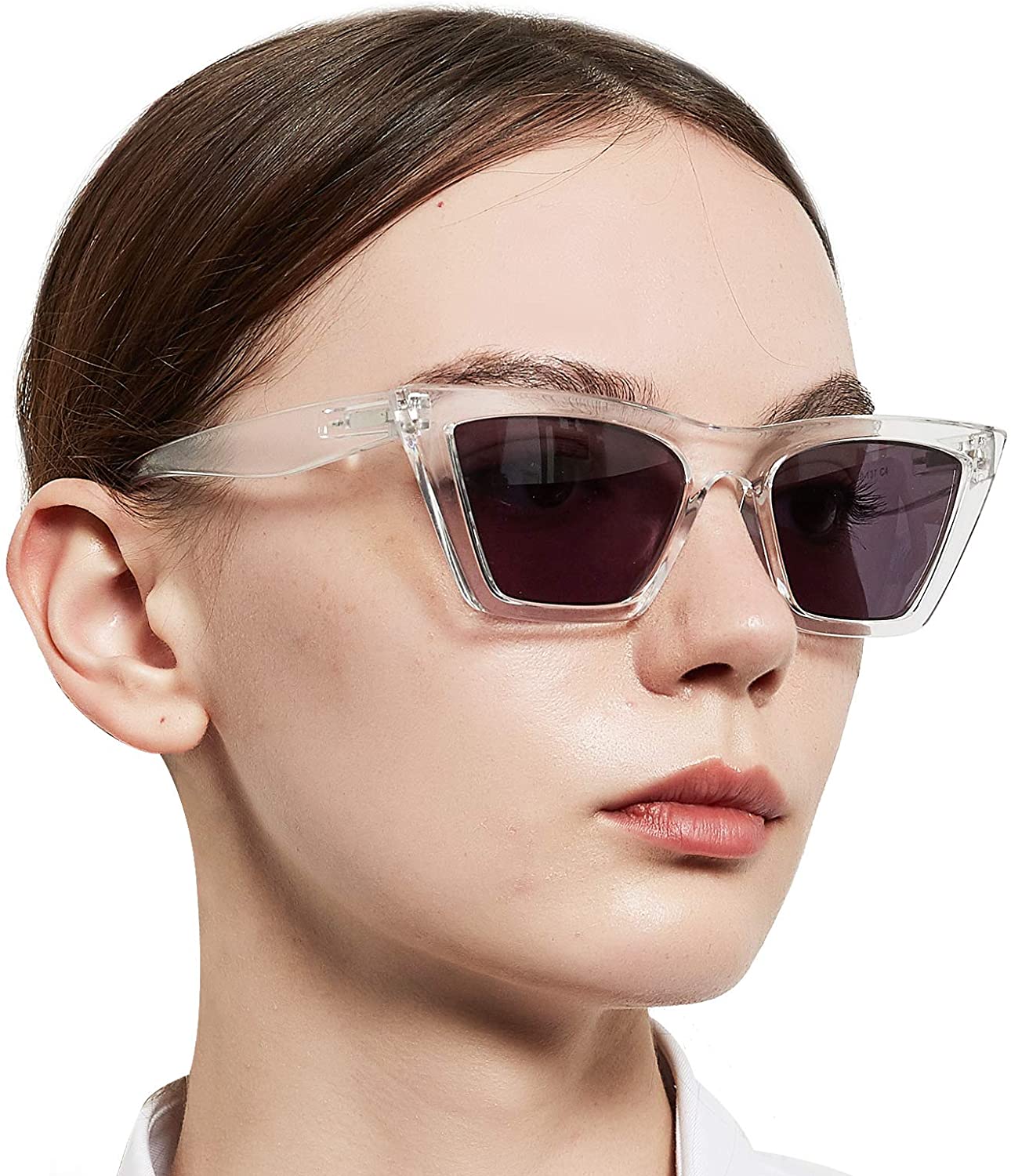 OCCI CHIARI Reading Glasses for Women Cat Eye Fashion Reader Sunglasses Transparent