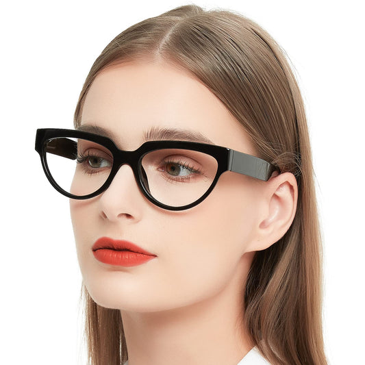 OCCI CHIARI Large Reading Glasses for Women Cateye Readers Large Frame(1.0 1.5 2.0 2.5 3.0 3.5 4.0 5.0 6.0)