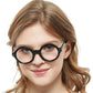 Blue Light Reading Glasses Sturdy Readers for Women nerd Round Frame - Occichiari 