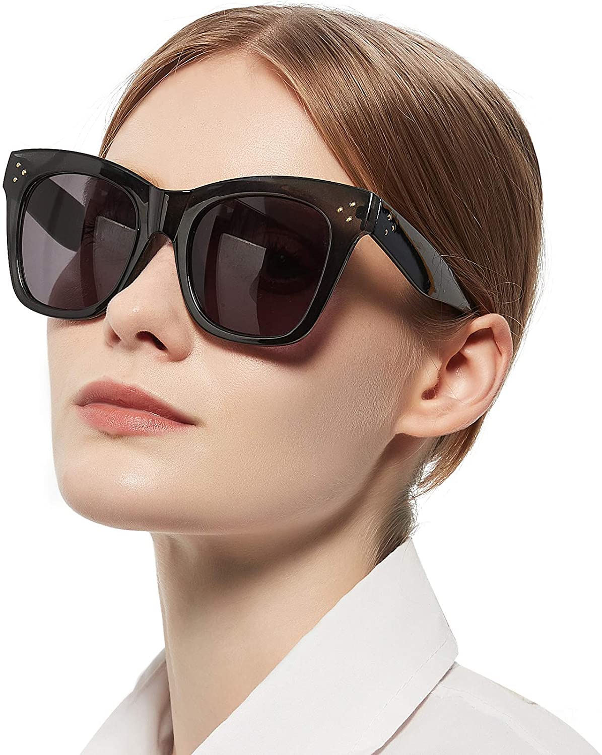 OCCI Chiari Bifocal Sunglasses Reading Glasses for Women Large Reader 1.0 1.5 2.0 2.5 3.0 3.5 UV400 Blue Light Filter, Demi / 1.0