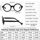 Blue Light Reading Glasses Sturdy Readers for Women nerd Round Frame - Occichiari 