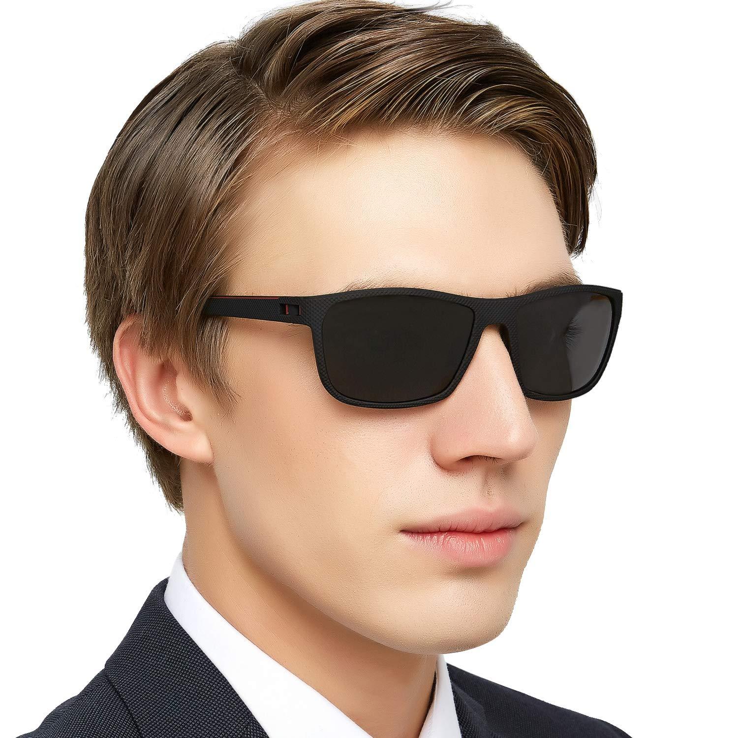 Mens TR90 Polarized UV 400 Protection Sport Rectangle Square Sunglasses for Men OCCI CHIARI - Occichiari 