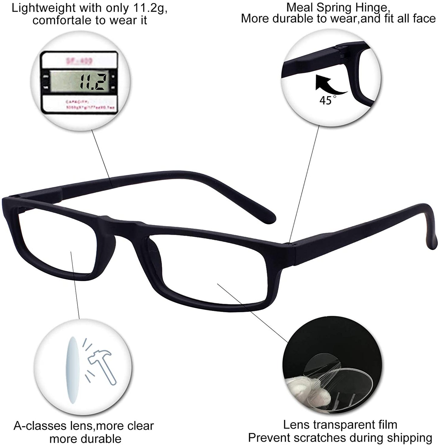 OCCI CHIARI Reading Glasses Women Men's Reader