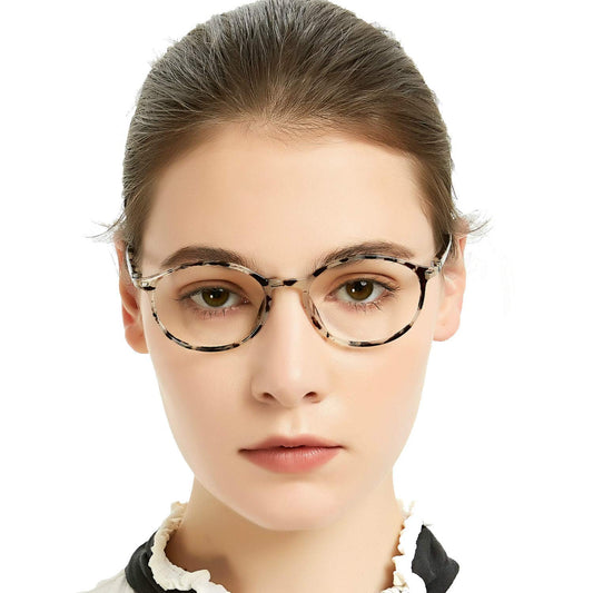 OCCI CHIARI Reading Glasses Women's Oval Reader Clear Frame (0 1.0 1.5 2.0 2.5 3.0 3.5)