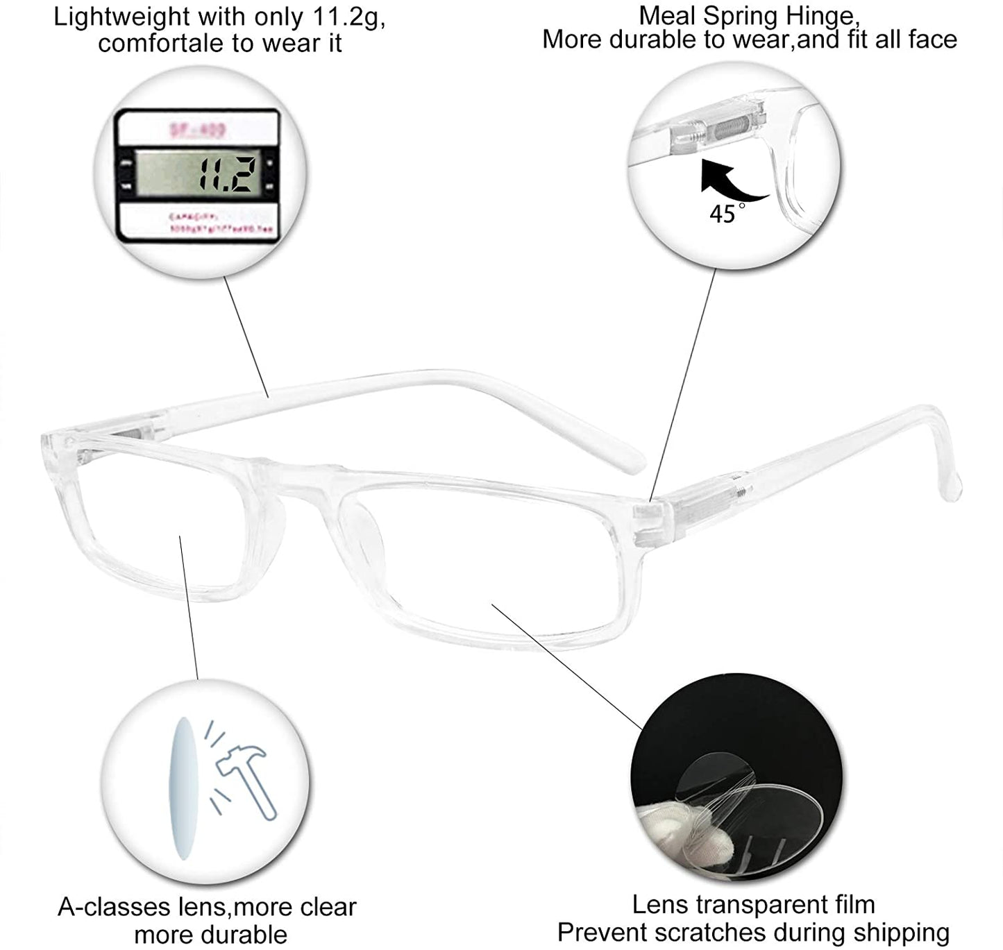 OCCI CHIARI Reading Glasses Women Men's Reader