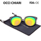 Classic Cat Eye Polaroid Lens Sunglasses For Women Acetate Frame with Spring Hinges - Occichiari 