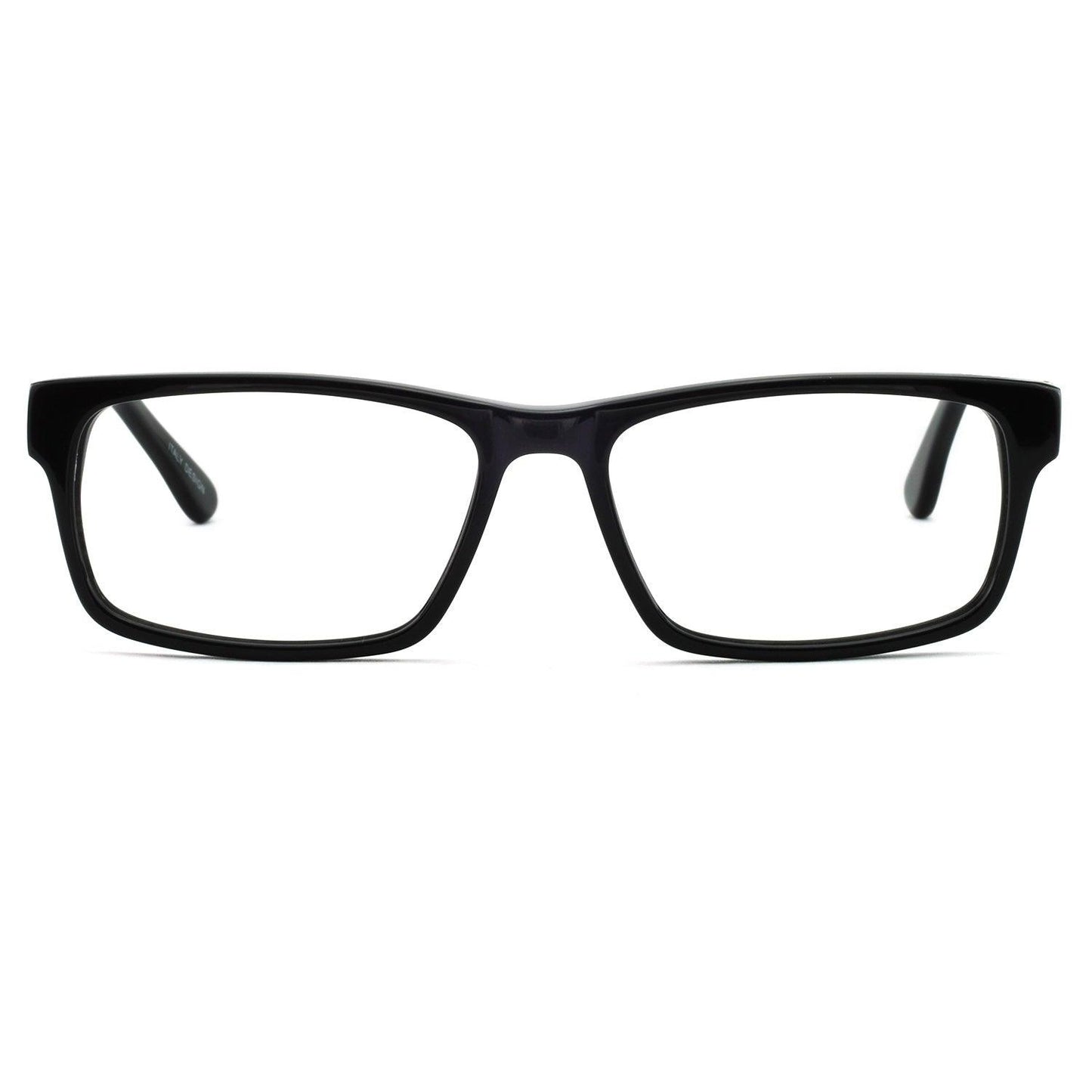 Men Fashion Black Rectangle Eyewear Frame With Prescription Clear Lens - Occichiari 