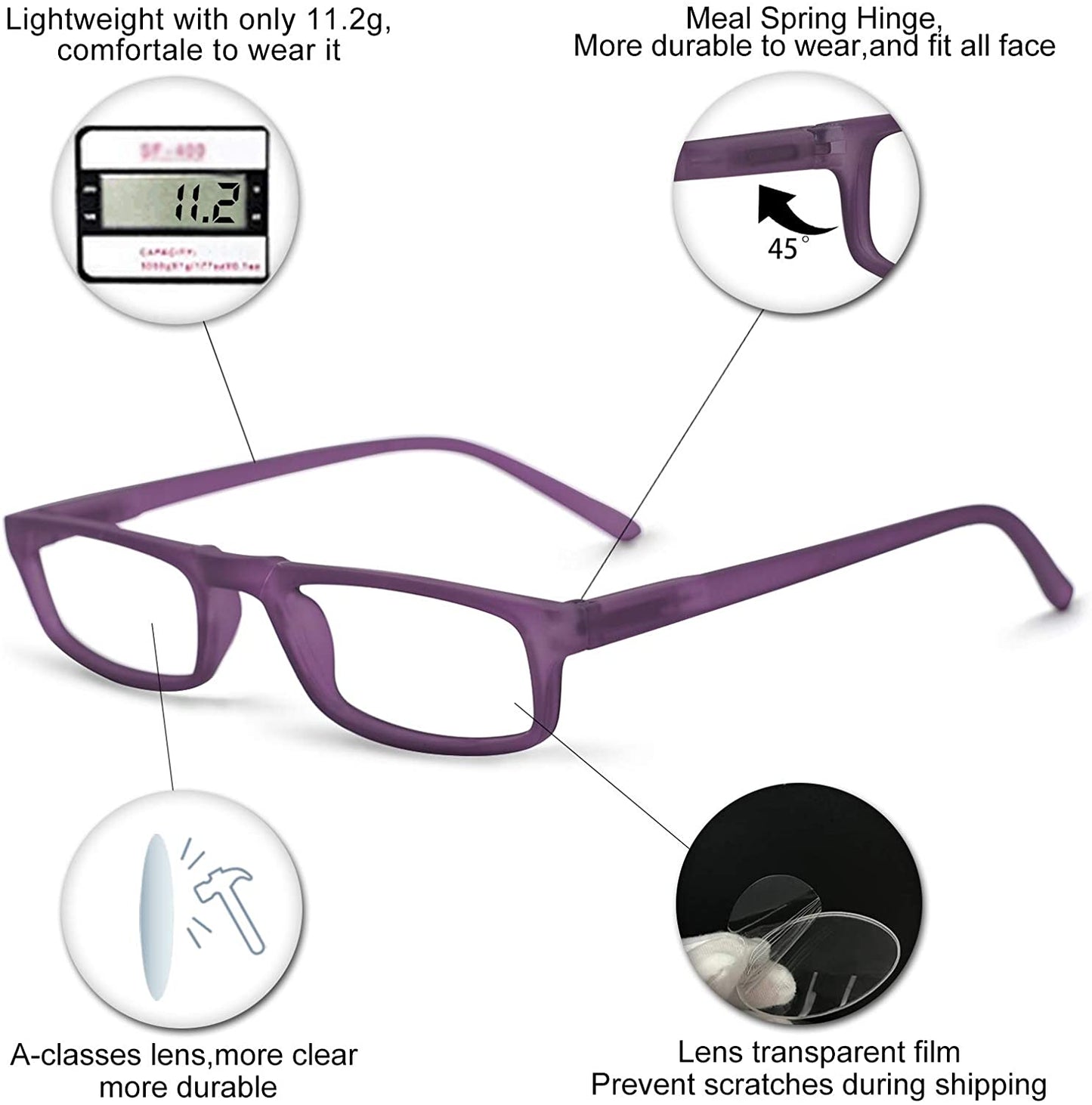 OCCI CHIARI Reading Glasses Women Men's Reader