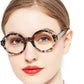 Blue Light Reading Glasses Sturdy Readers for Women nerd Round Frame - Occichiari 