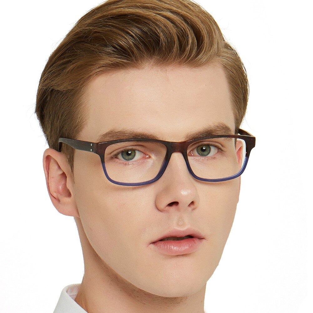Optical Glasses Frame Matte Hand Made Full-rim Lens Medical Eyeglasses Oculos Lunettes Gafas Wood-like BAUDO