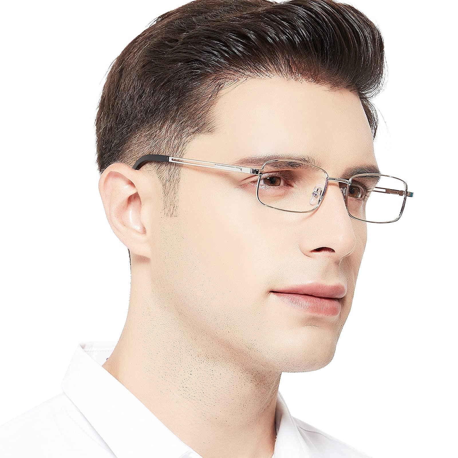 OCCI CHIARI Metal Reading Glasses Blue Light Readers for Men(1.0 1.25 1.5 1.75 2.0 2.25 2.5 2.75 3.0 3.5 4.0) - Occichiari 