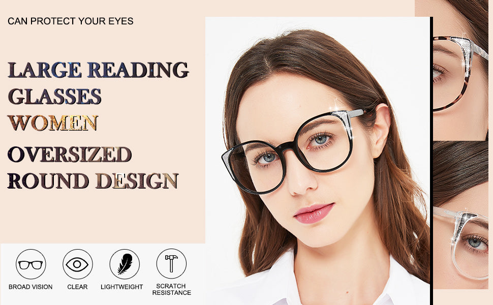 OCCI CHIARI Oversized Designer Reading Glasses Women's Readers (1.0 1.25 1.5 1.75 2.0 2.25 2.5 2.75 3.0 3.5)