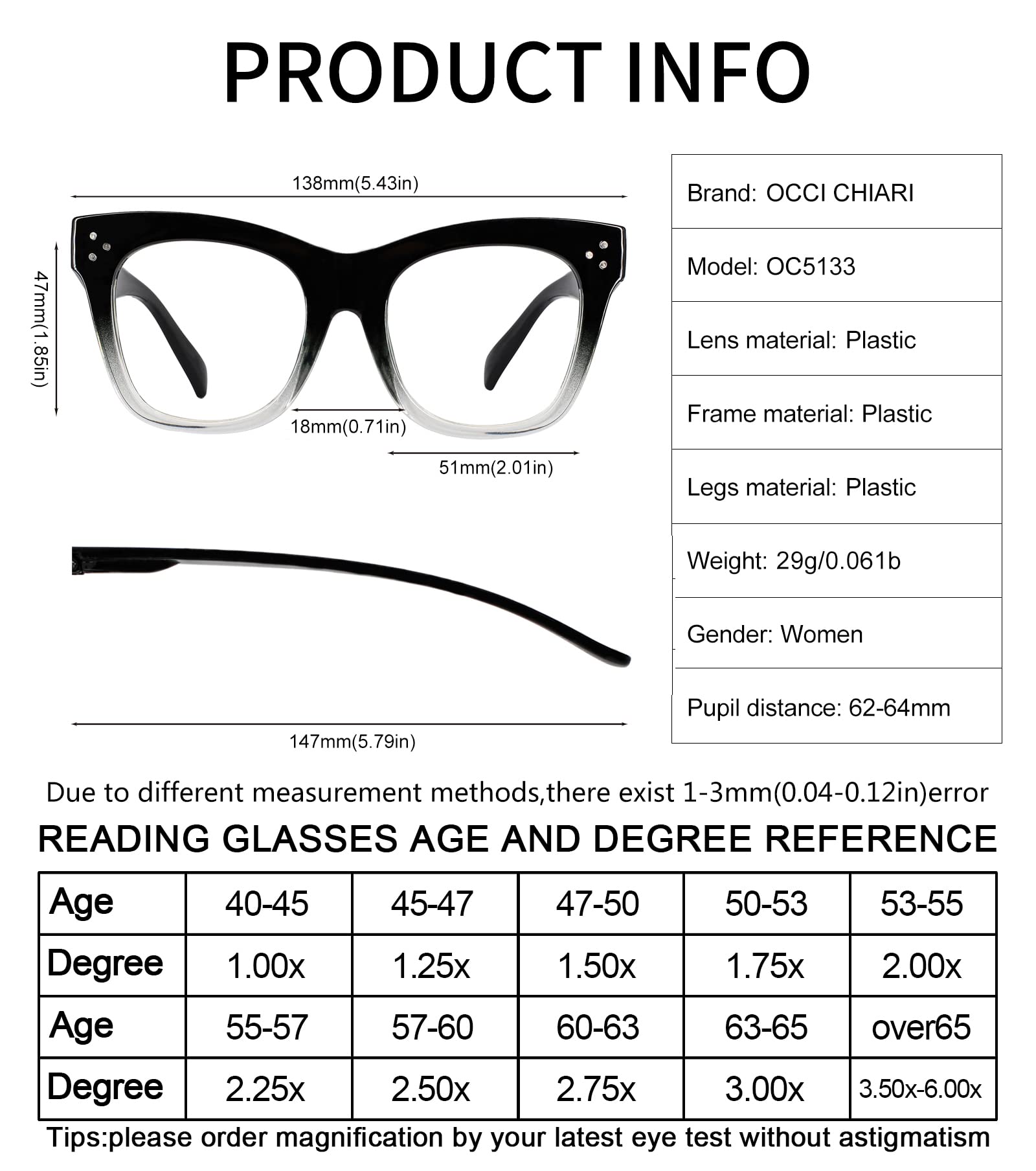 Chart Reading Glasses Prescription Reading Glasses Power Chart