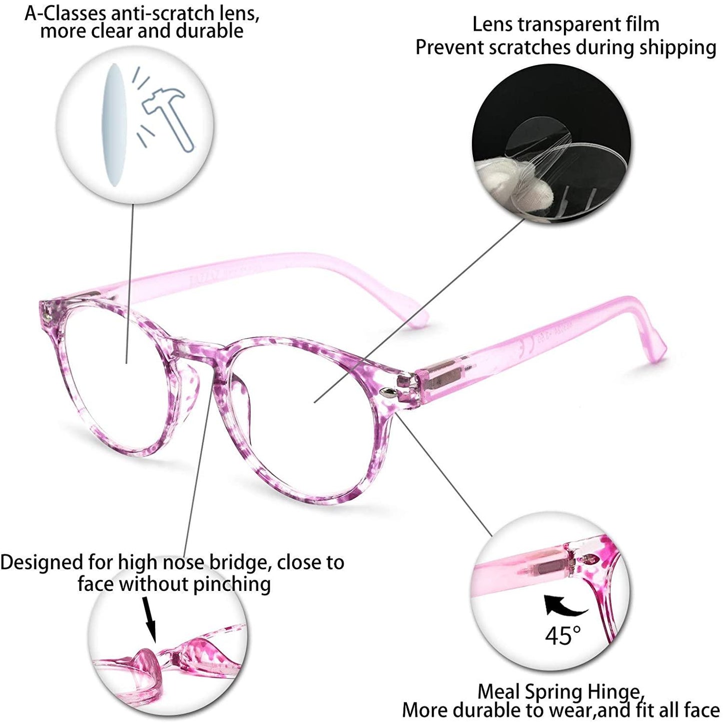 Computer Reading Glasses Blue Light Blocking Reader For Women - Occichiari 