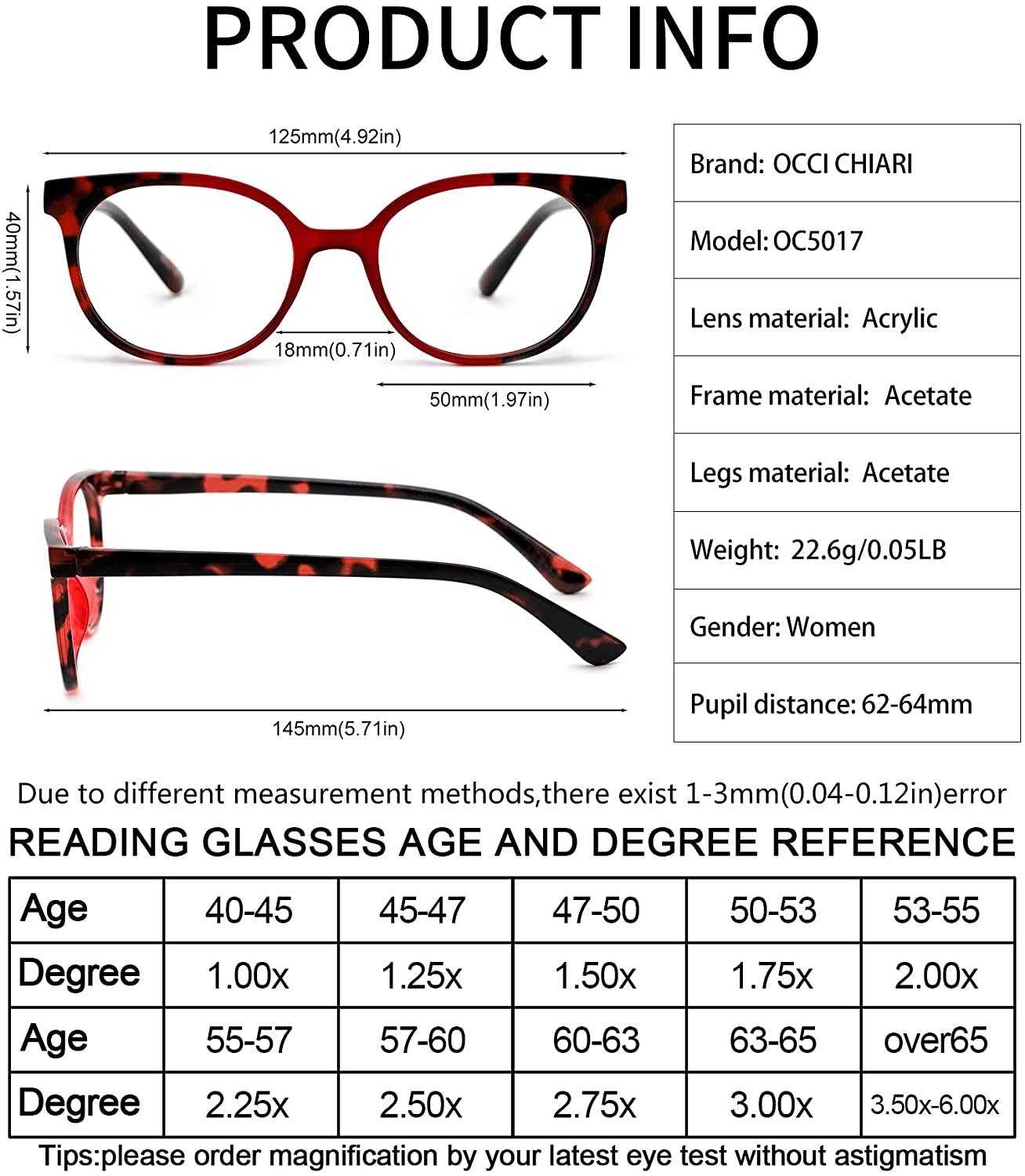 OCCI CHIARI  Reading Glasses Lightweight Reader - Occichiari 