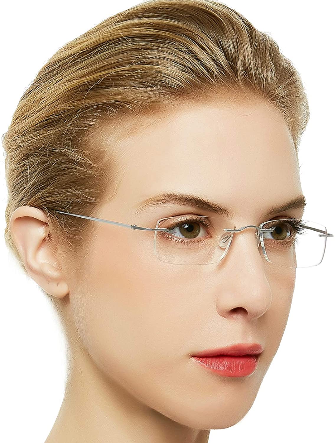 OCCI CHIARI Reading Glasses For Women Men Styish Reader with Titanium Rime Frame Lightweight