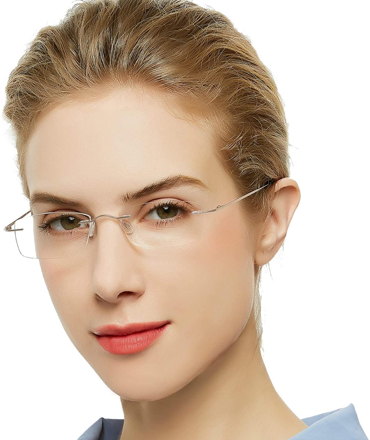 OCCI CHIARI Reading Glasses For Women Men Styish Reader with Titanium Rime Frame Lightweight