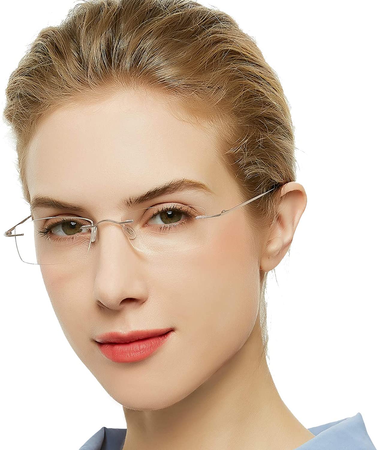 Reading Glasses For Women Men Styish Reader with Titanium Rime Frame Lightweight