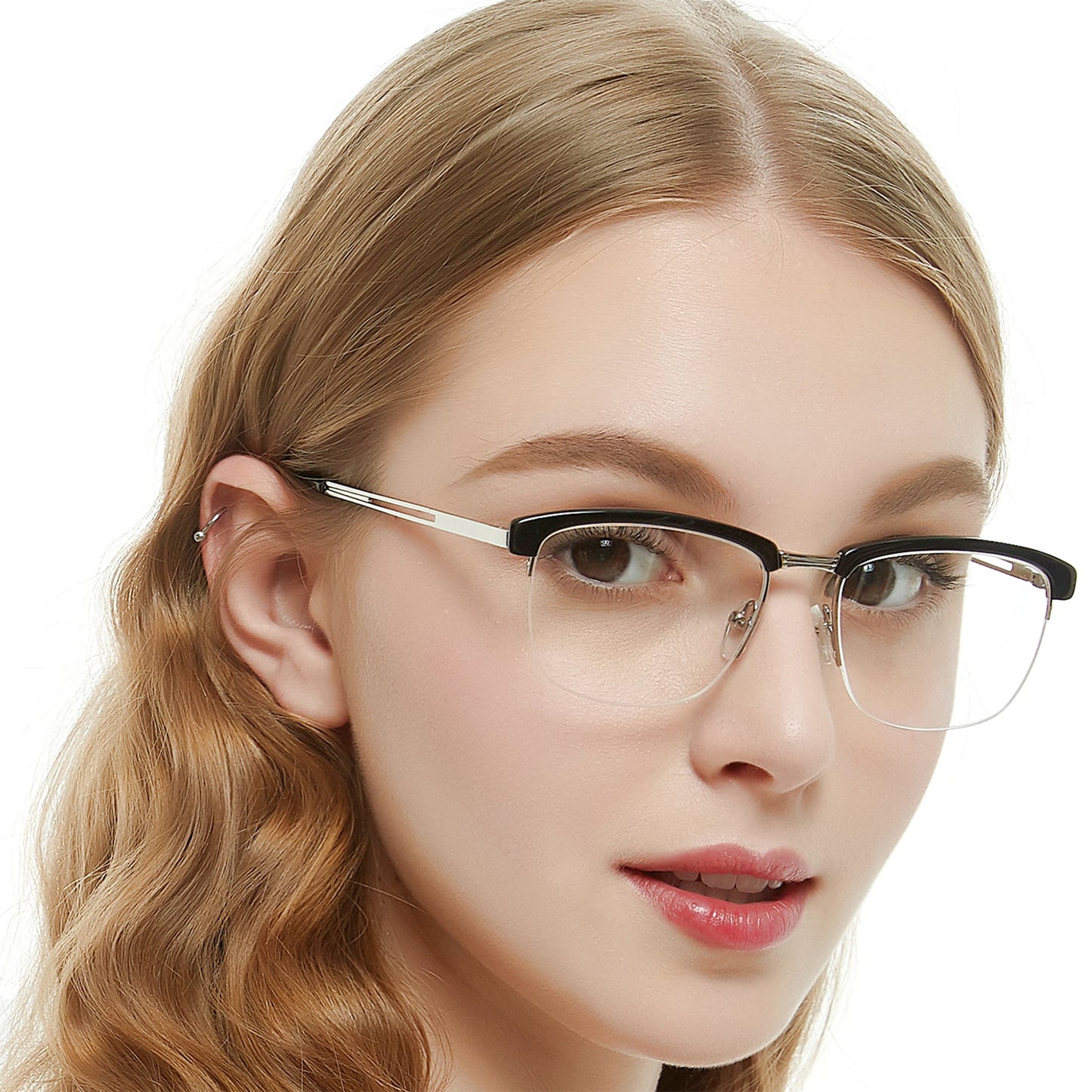 Women Half-rim frame Optical Frame Prescription Frame