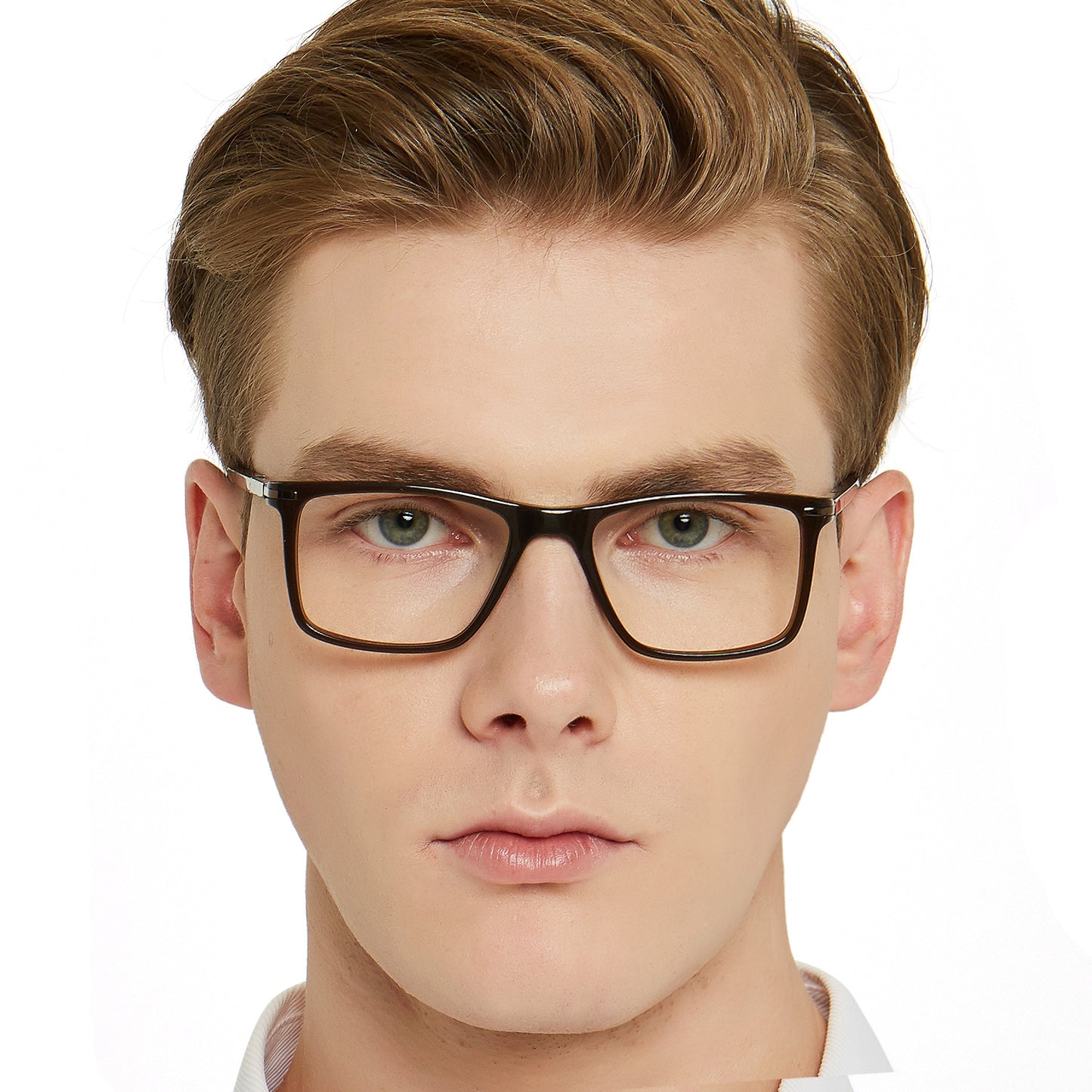 Men's Eyewear Frames Large Rectangular Eyeglasses Fashion Clear Glasses