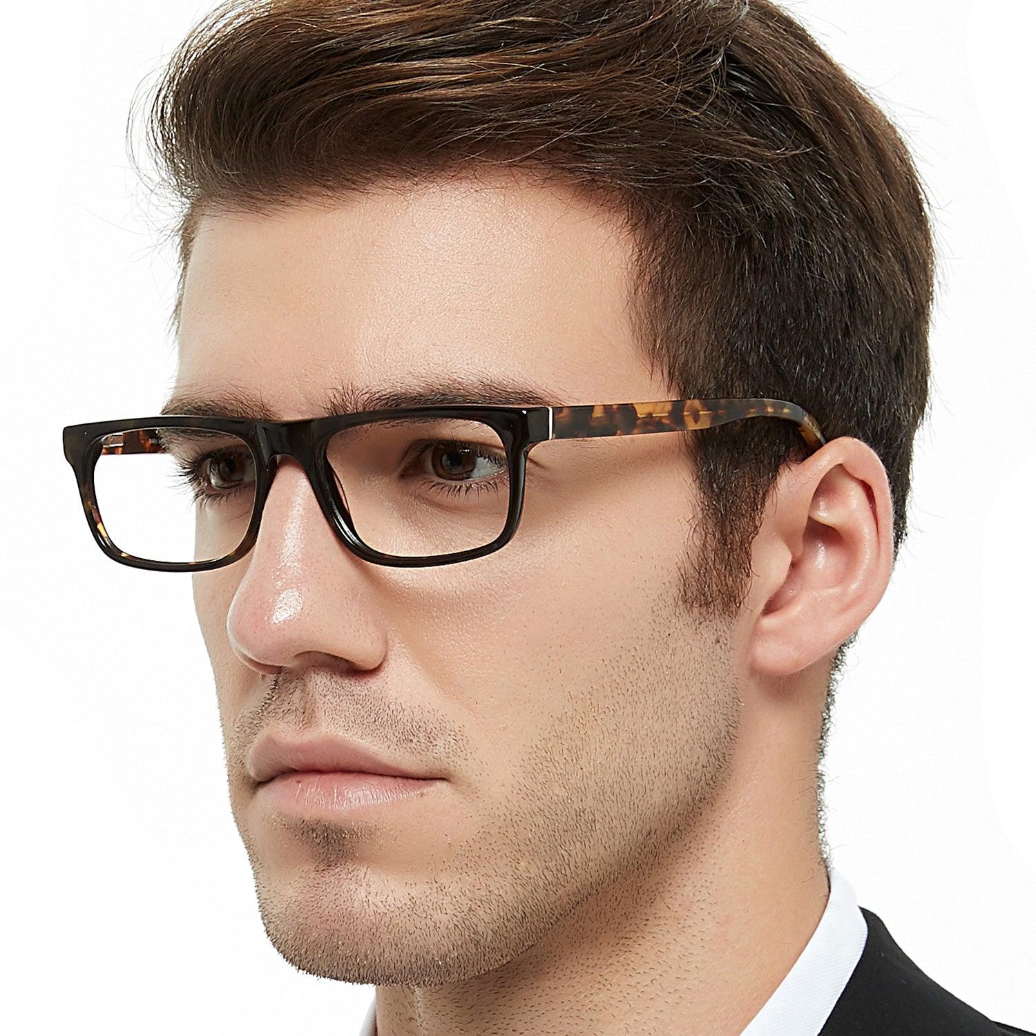 Clear lens best sale glasses for men