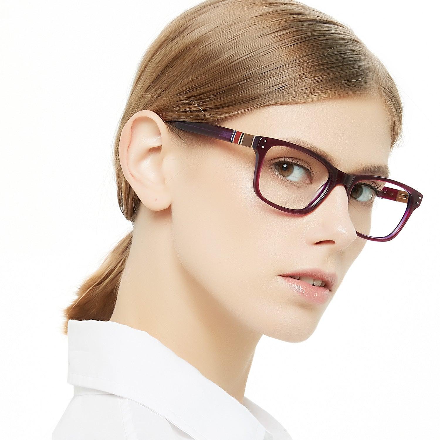 Fashion Women's Rectangle Acetate Optical Frame Prescription frame CASO - Occichiari 
